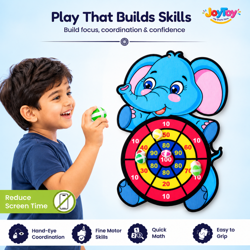 Elephant Sticky Ball Dart Board – Indoor & Outdoor Game
