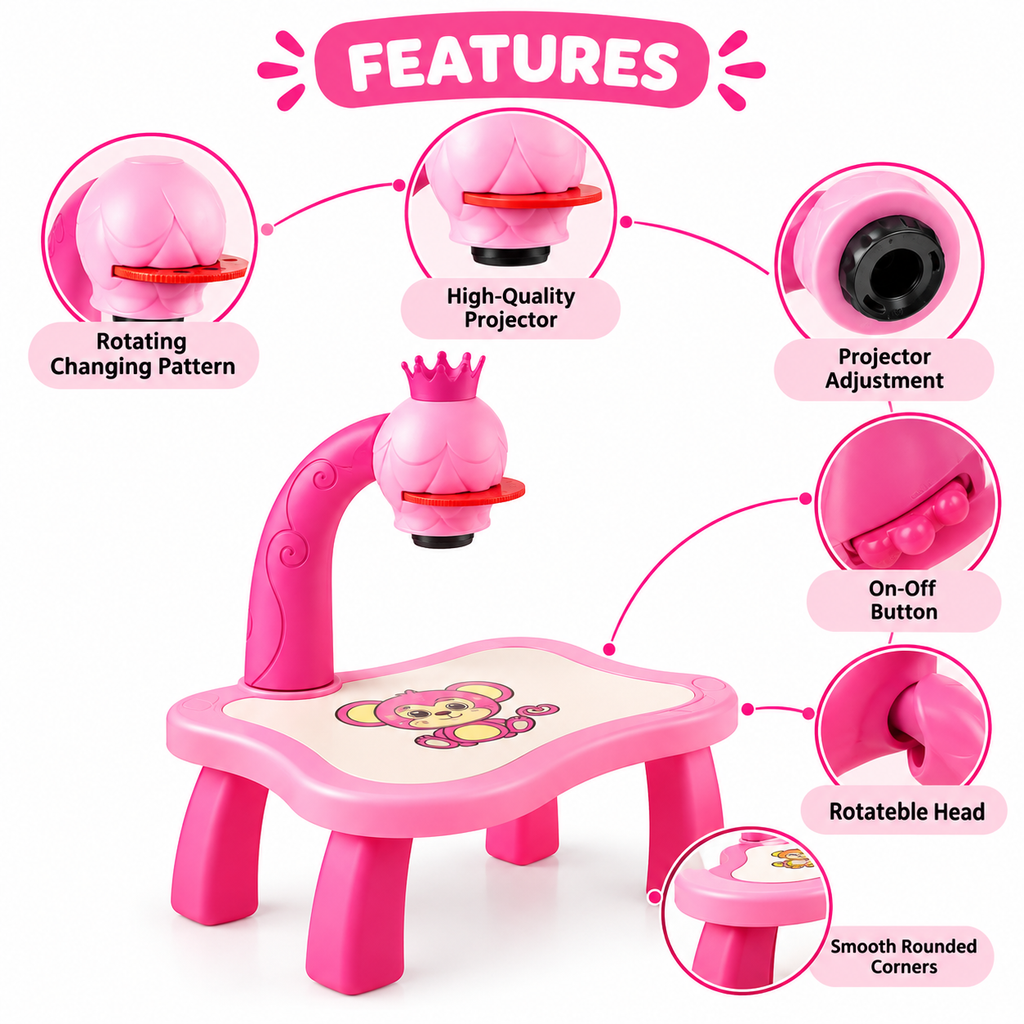 Magic Drawing Projector Table – Trace, Draw & Colour