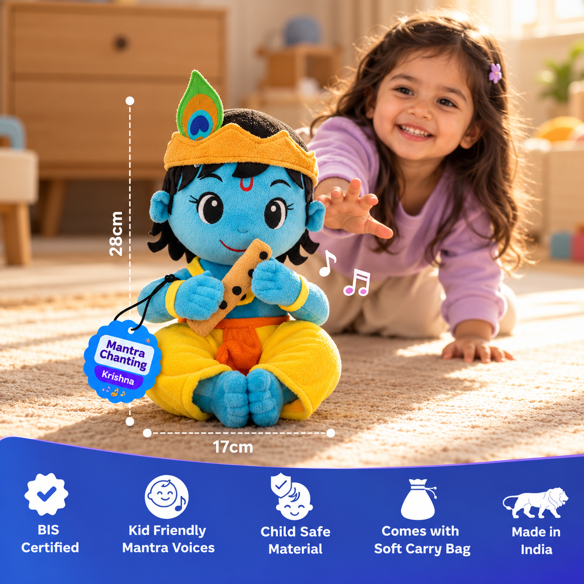 My Little Krishna™ – Mantra Chanting Plush Companion