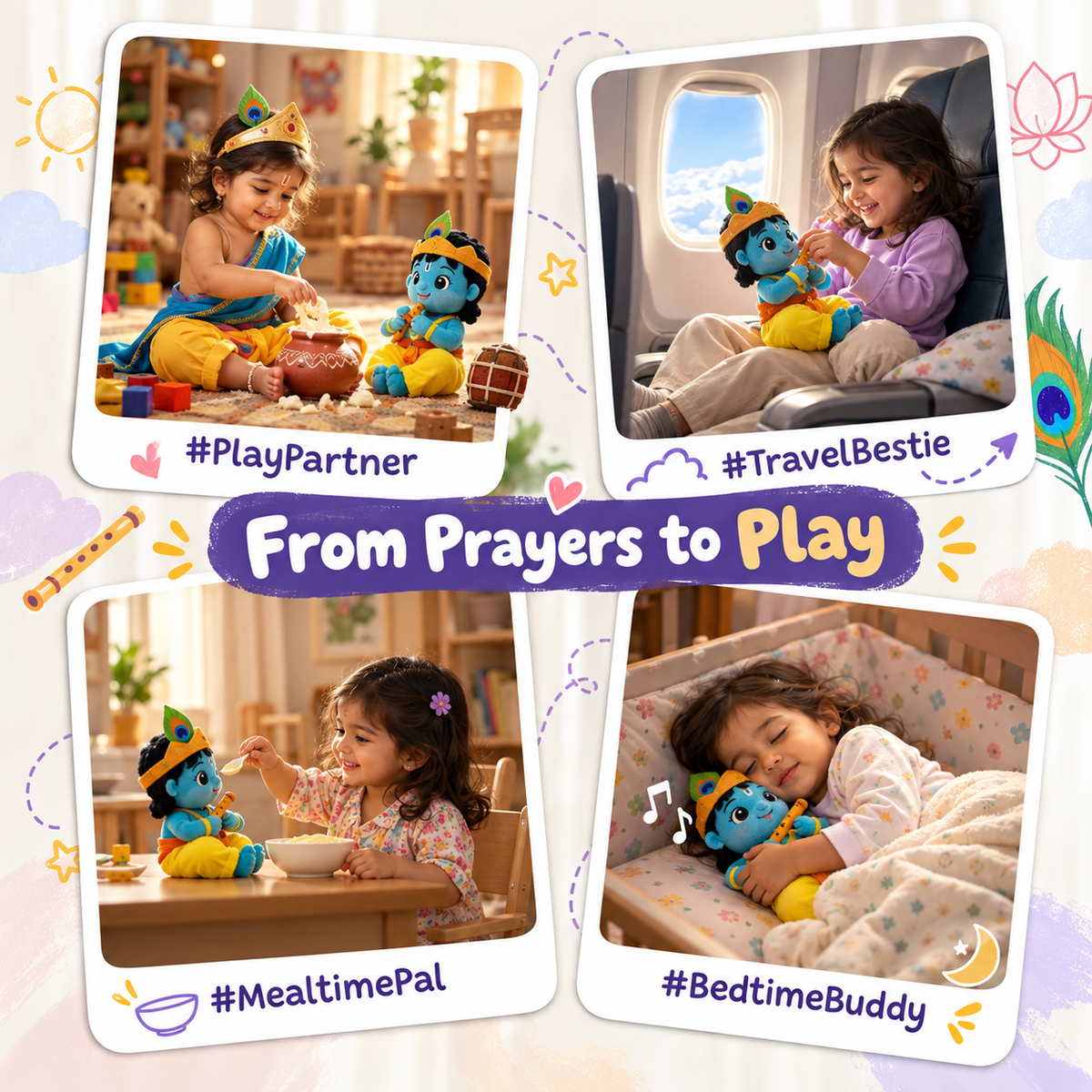 My Little Krishna™ – Mantra Chanting Plush Companion