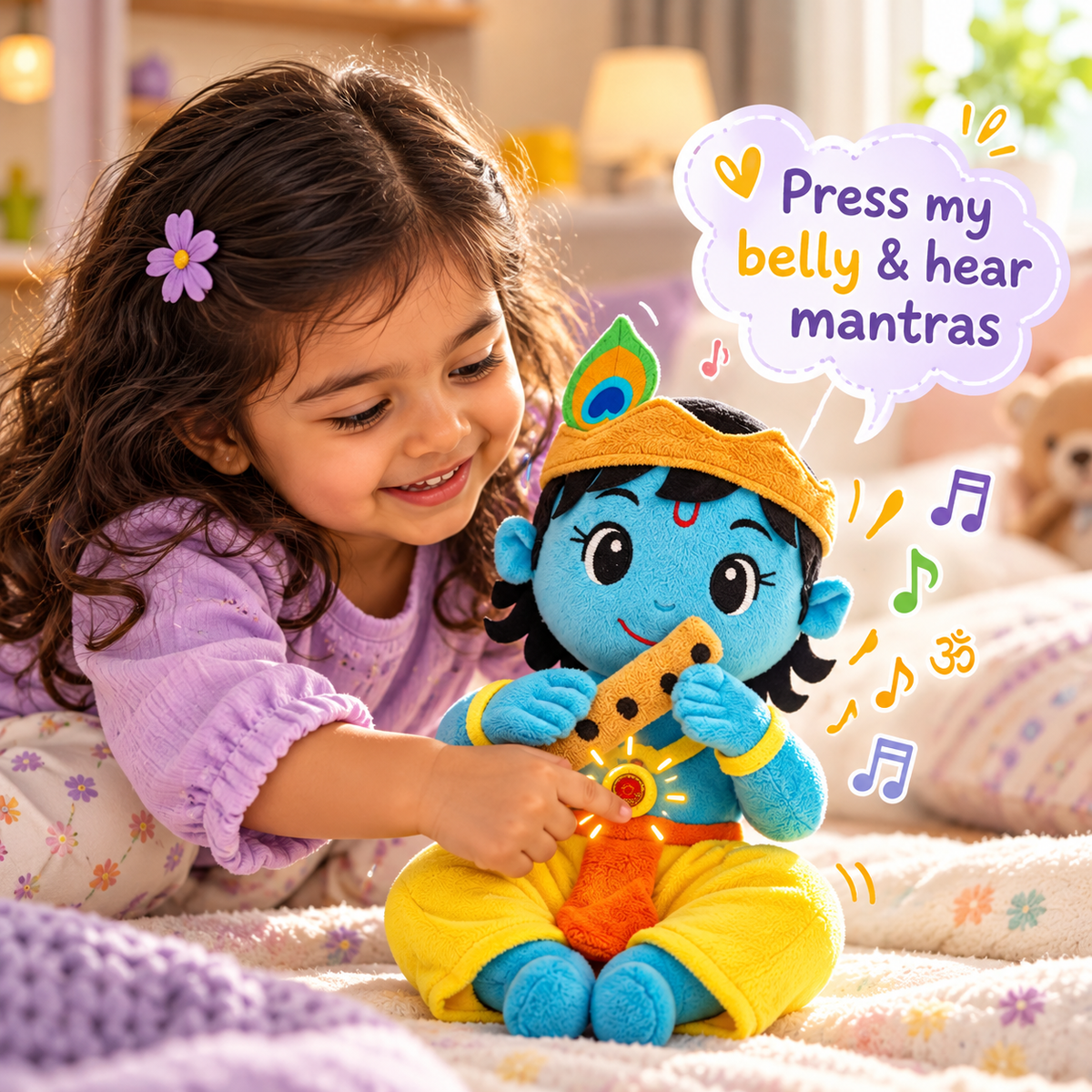 My Little Krishna™ – Mantra Chanting Plush Companion