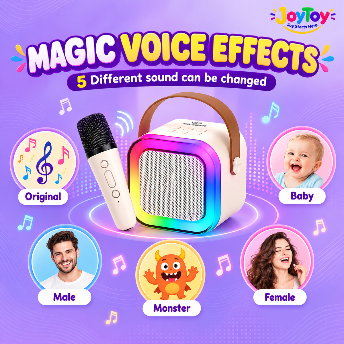 Kids Wireless Karaoke Mic & Bluetooth Speaker