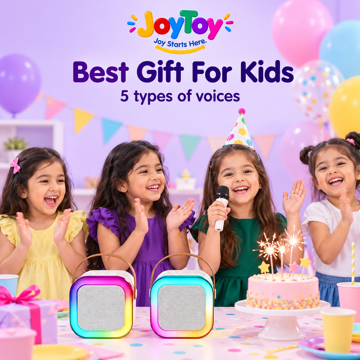 Kids Wireless Karaoke Mic & Bluetooth Speaker