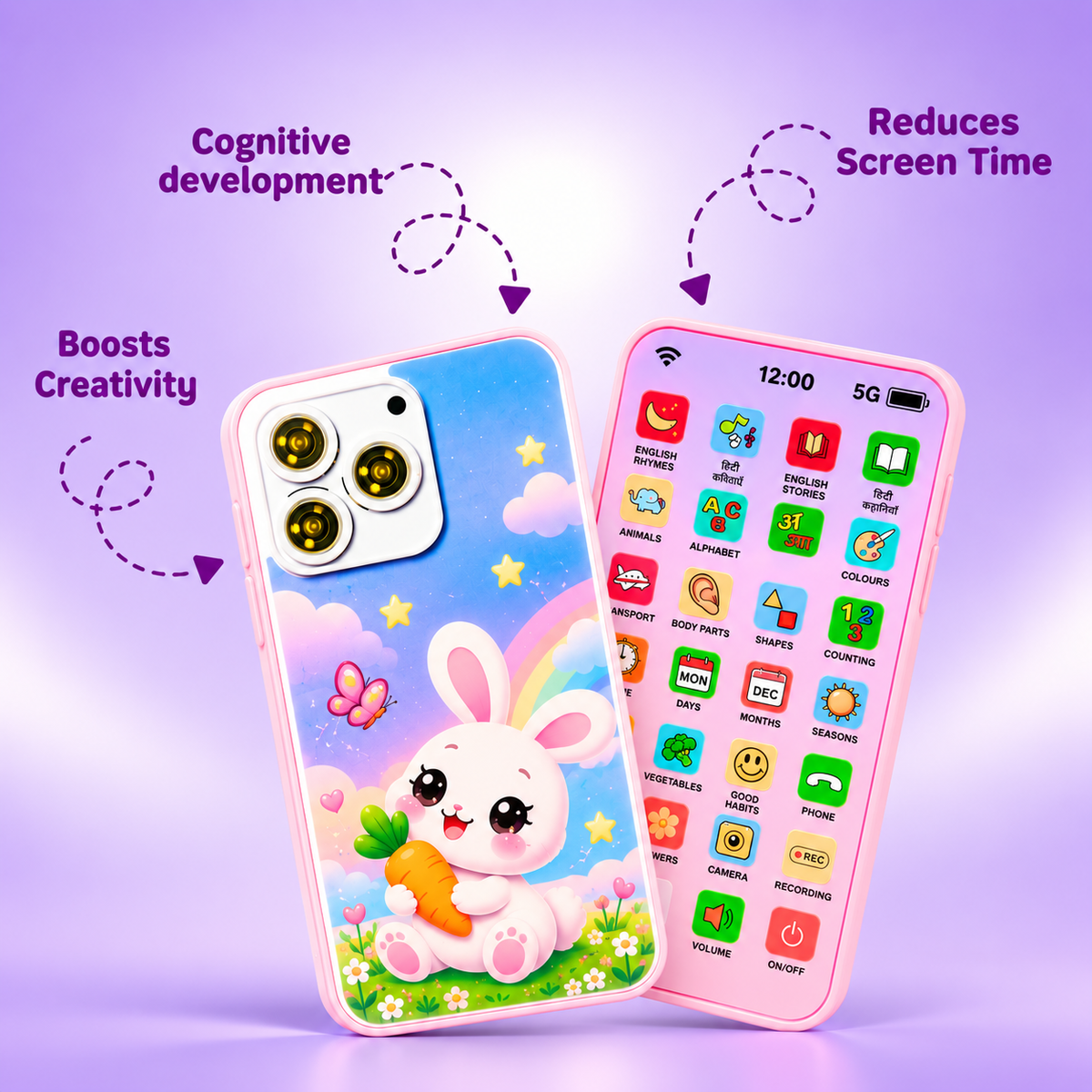 Kids Interactive Learning Phone – English & Hindi